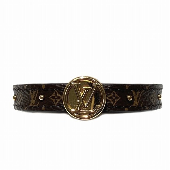 LOUIS VUITTON Brown Monogram Charm Bracelet